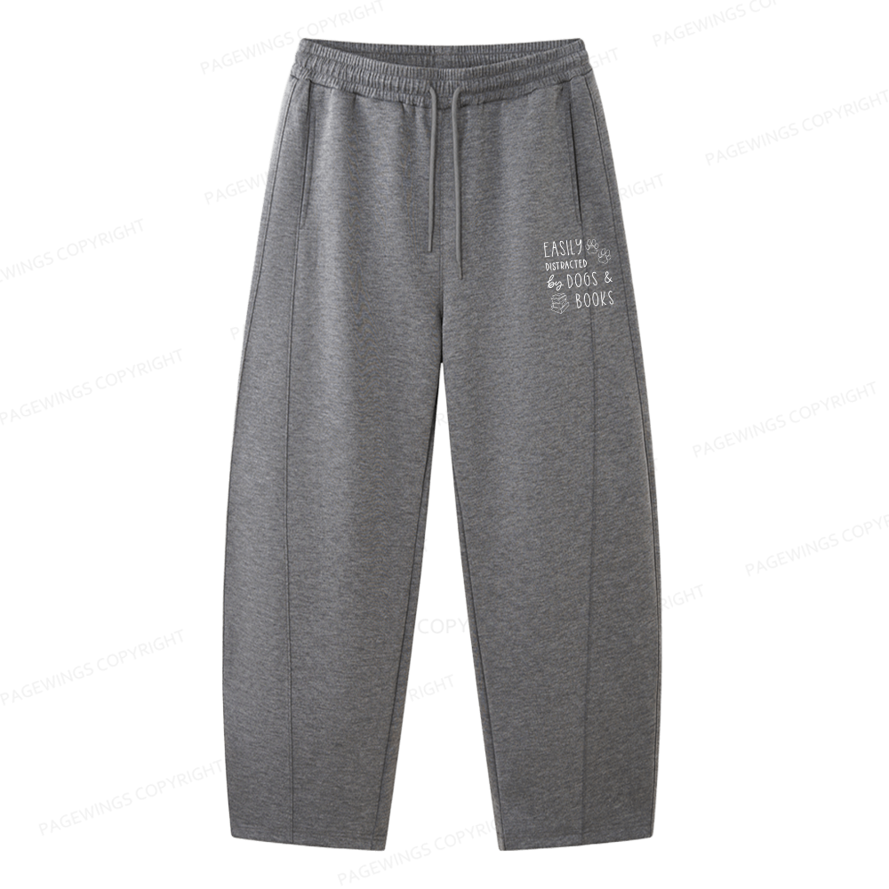 Pagewings Dogs And Books Unisex Barrel Sweatpants