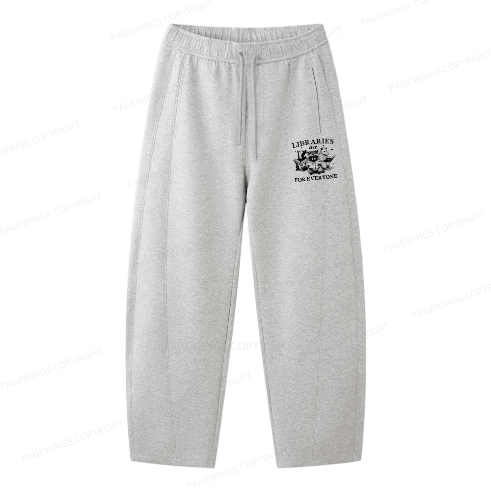 Pagewings Libraries Are For Everyone Unisex Barrel Sweatpants