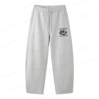 Pagewings Libraries Are For Everyone Unisex Barrel Sweatpants