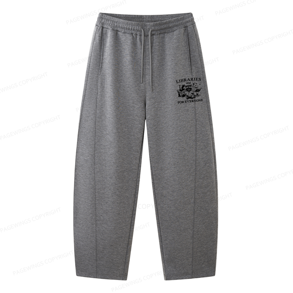 Pagewings Libraries Are For Everyone Unisex Barrel Sweatpants