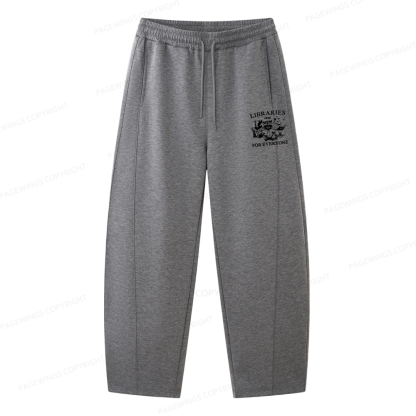 Pagewings Libraries Are For Everyone Unisex Barrel Sweatpants