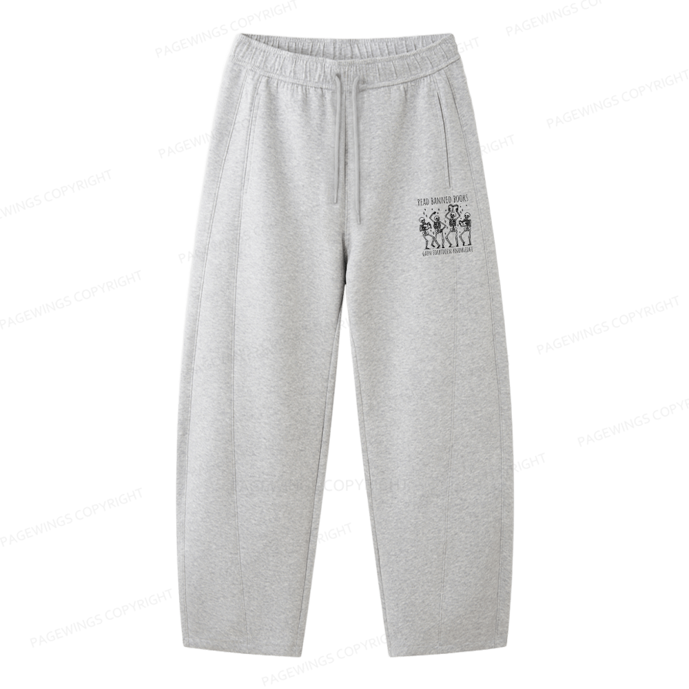 Pagewings Reading Books Unisex Barrel Sweatpants