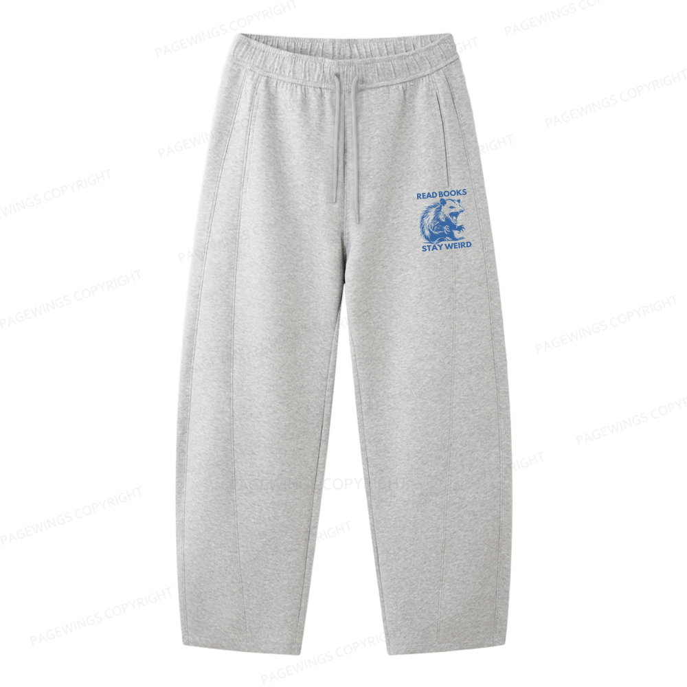 Pagewings Read Books Stay Weird Unisex Barrel Sweatpants