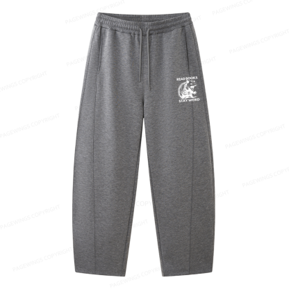 Pagewings Read Books Stay Weird Unisex Barrel Sweatpants