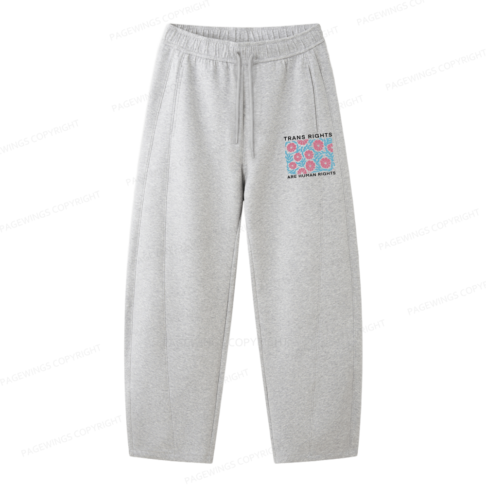 Pagewings Trans Rights Are Human Rights Unisex Barrel Sweatpants