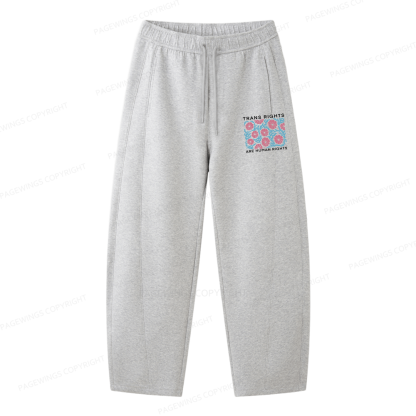 Pagewings Trans Rights Are Human Rights Unisex Barrel Sweatpants