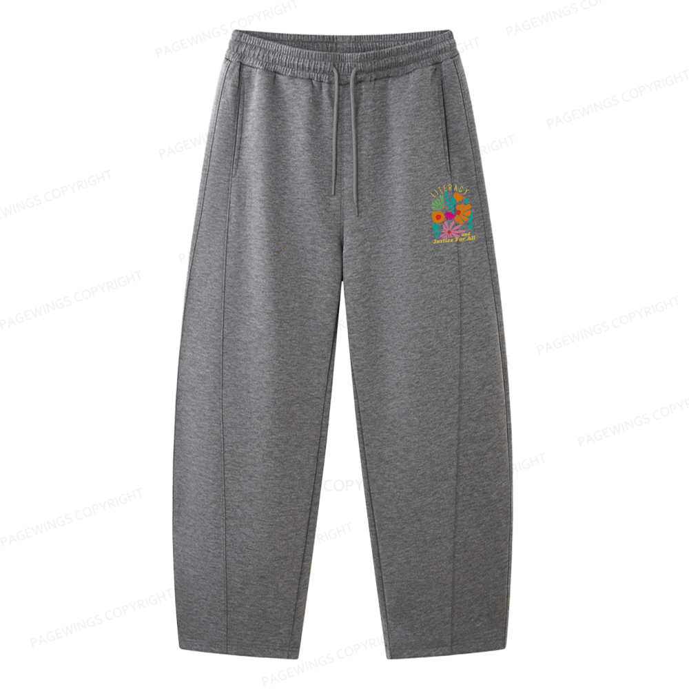 Pagewings Literacy And Justice Unisex Barrel Sweatpants