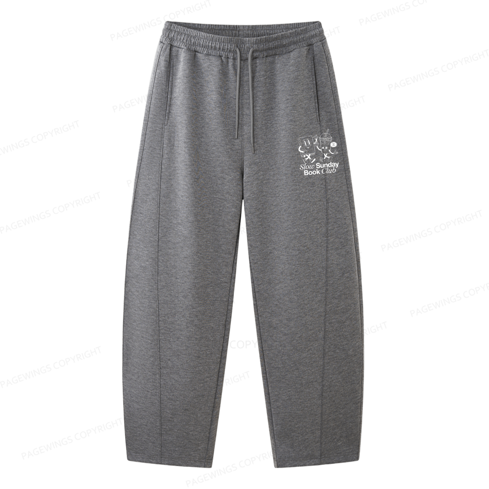Pagewings Slow Sunday Book Club Unisex Barrel Sweatpants