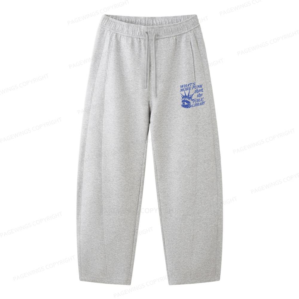 Pagewings What’s More Punk Than The Public Library Unisex Barrel Sweatpants
