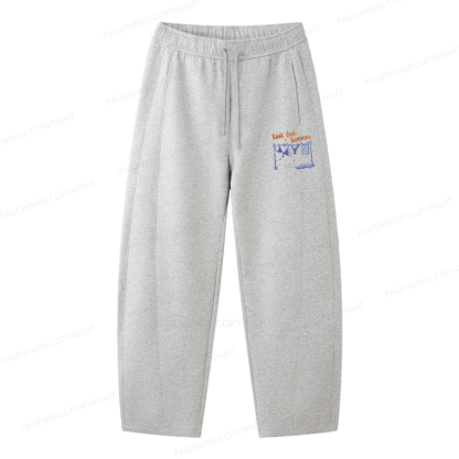 Pagewings Book Girl Summer Bookish Unisex Barrel Sweatpants