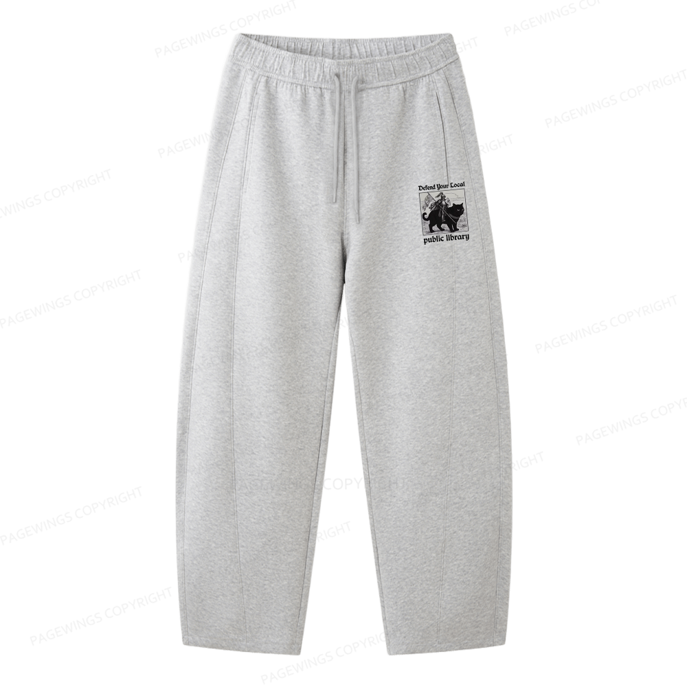Pagewings Defend Your Local public library Unisex Barrel Sweatpants