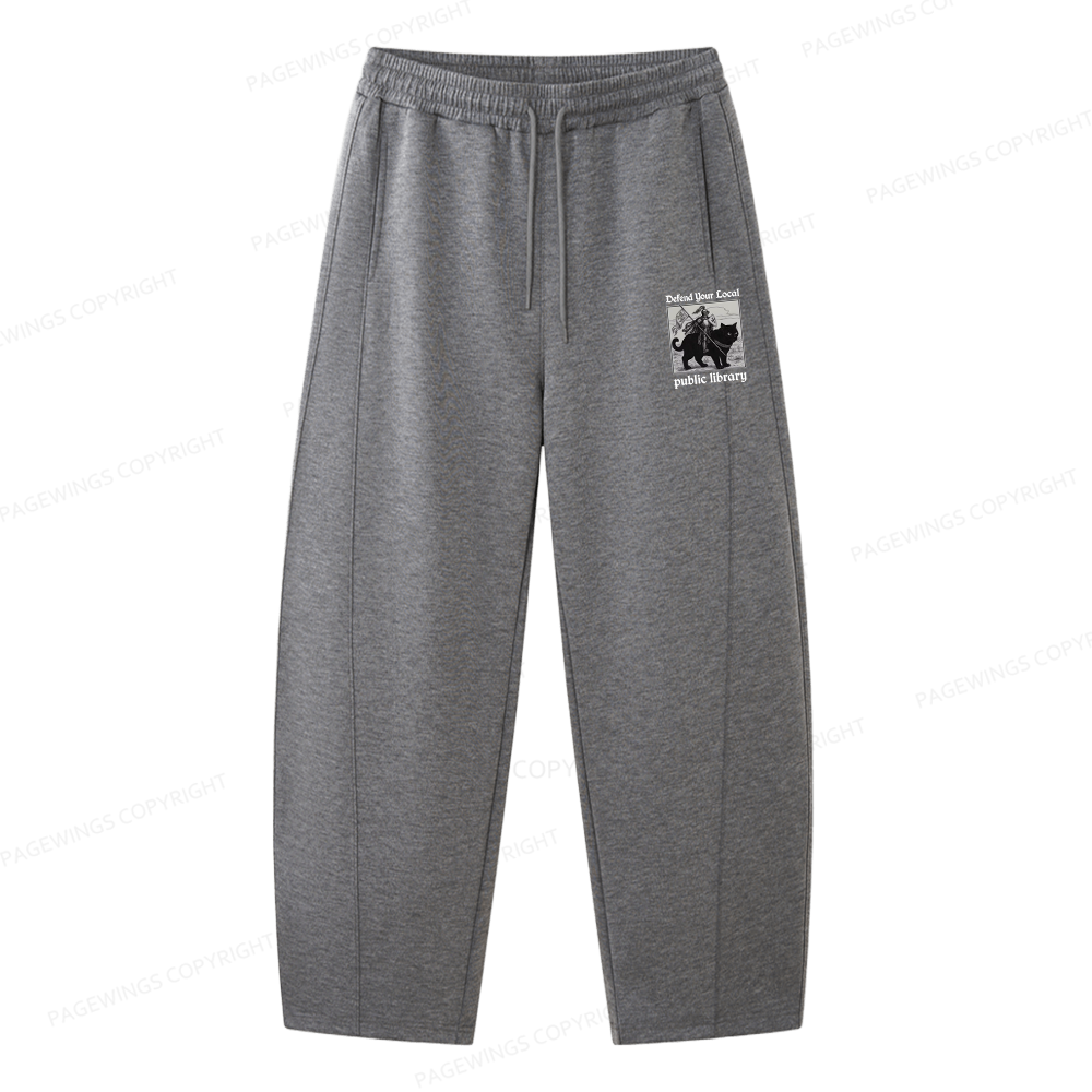 Pagewings Defend Your Local public library Unisex Barrel Sweatpants
