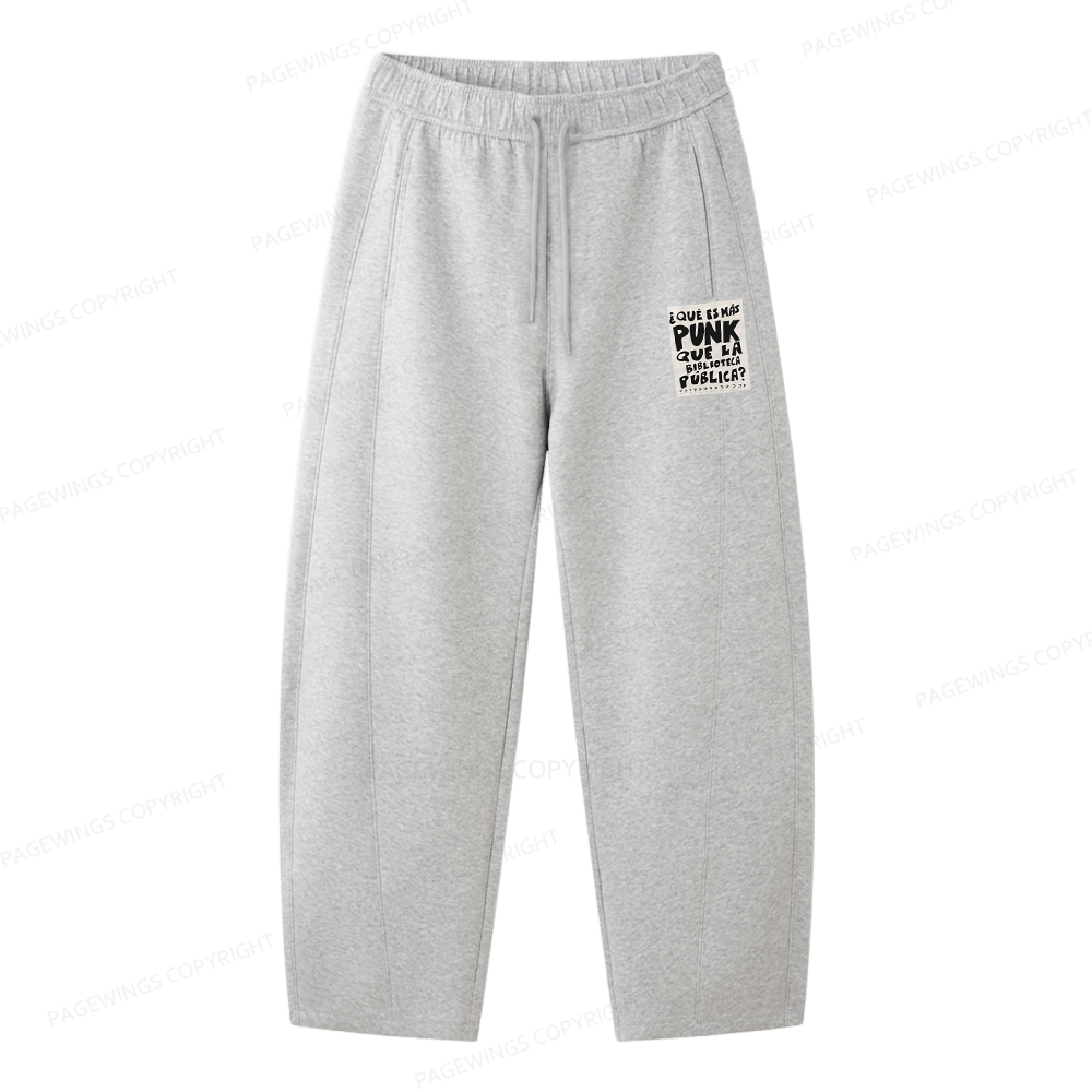 Pagewings What's More Punk Than The Public Library Unisex Barrel Sweatpants