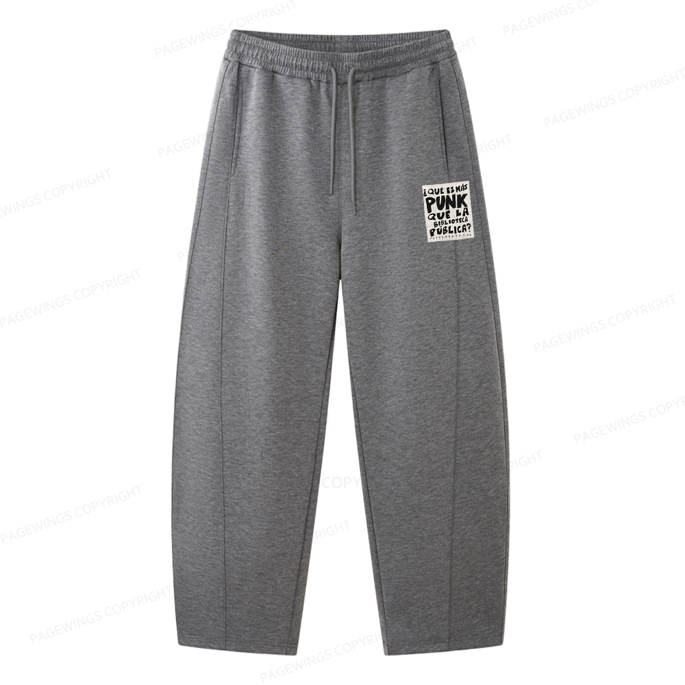 Pagewings What's More Punk Than The Public Library Unisex Barrel Sweatpants