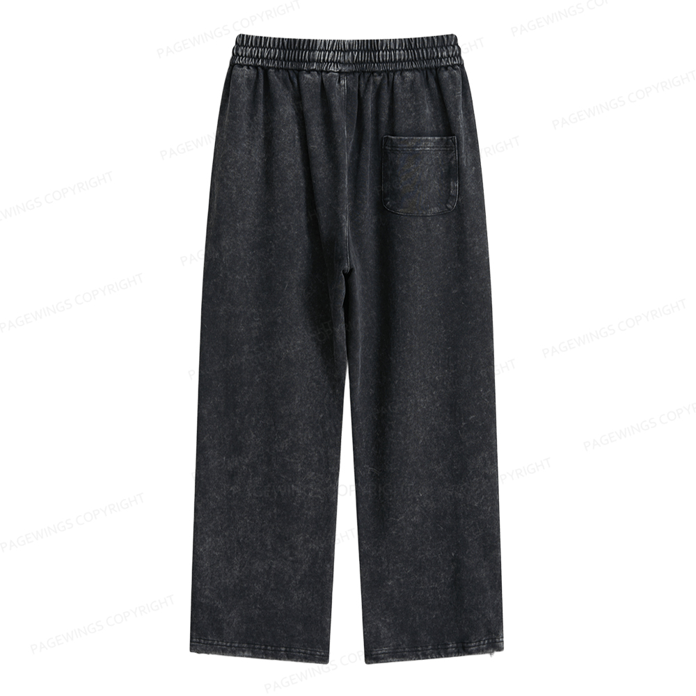 A-直筒卫裤裤上架模版Pagewings I'm With The Banned Unisex Washed Sweatpants