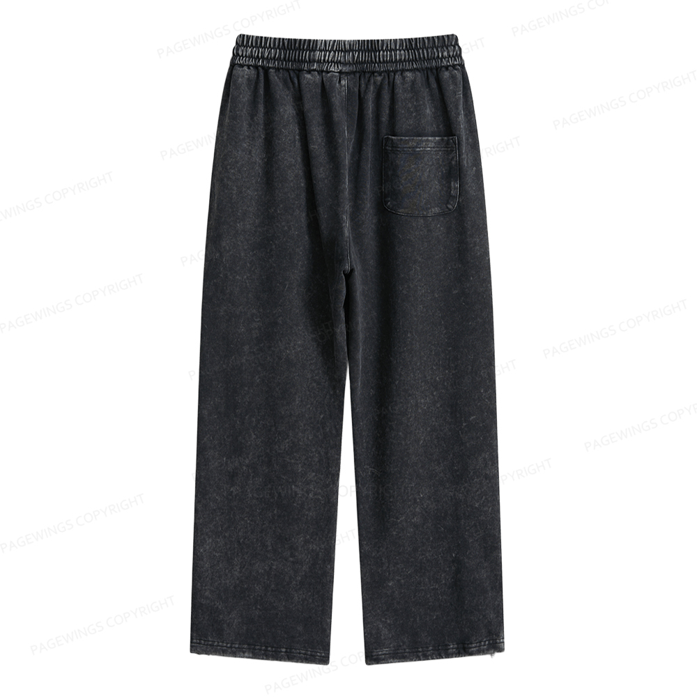A-直筒卫裤裤上架模版Pagewings I'm With The Banned Unisex Washed Sweatpants