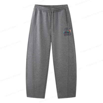 Pagewings Just A Girl Who Loves Books Unisex Barrel Sweatpants
