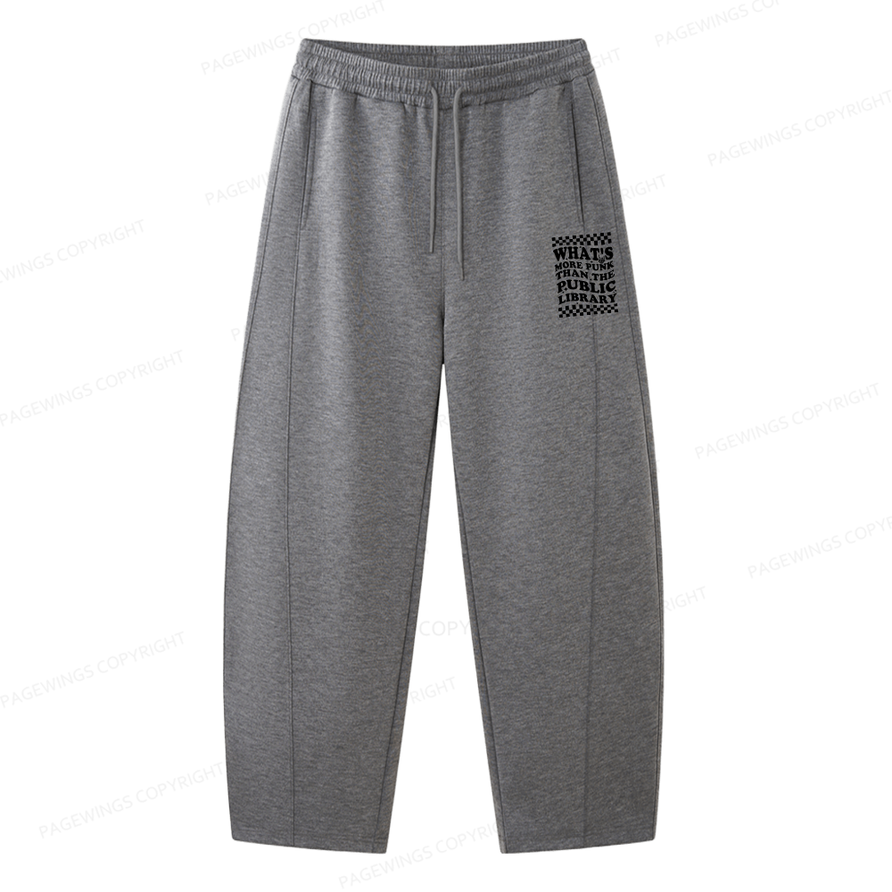 Pagewings Punk The Public Library Unisex Barrel Sweatpants