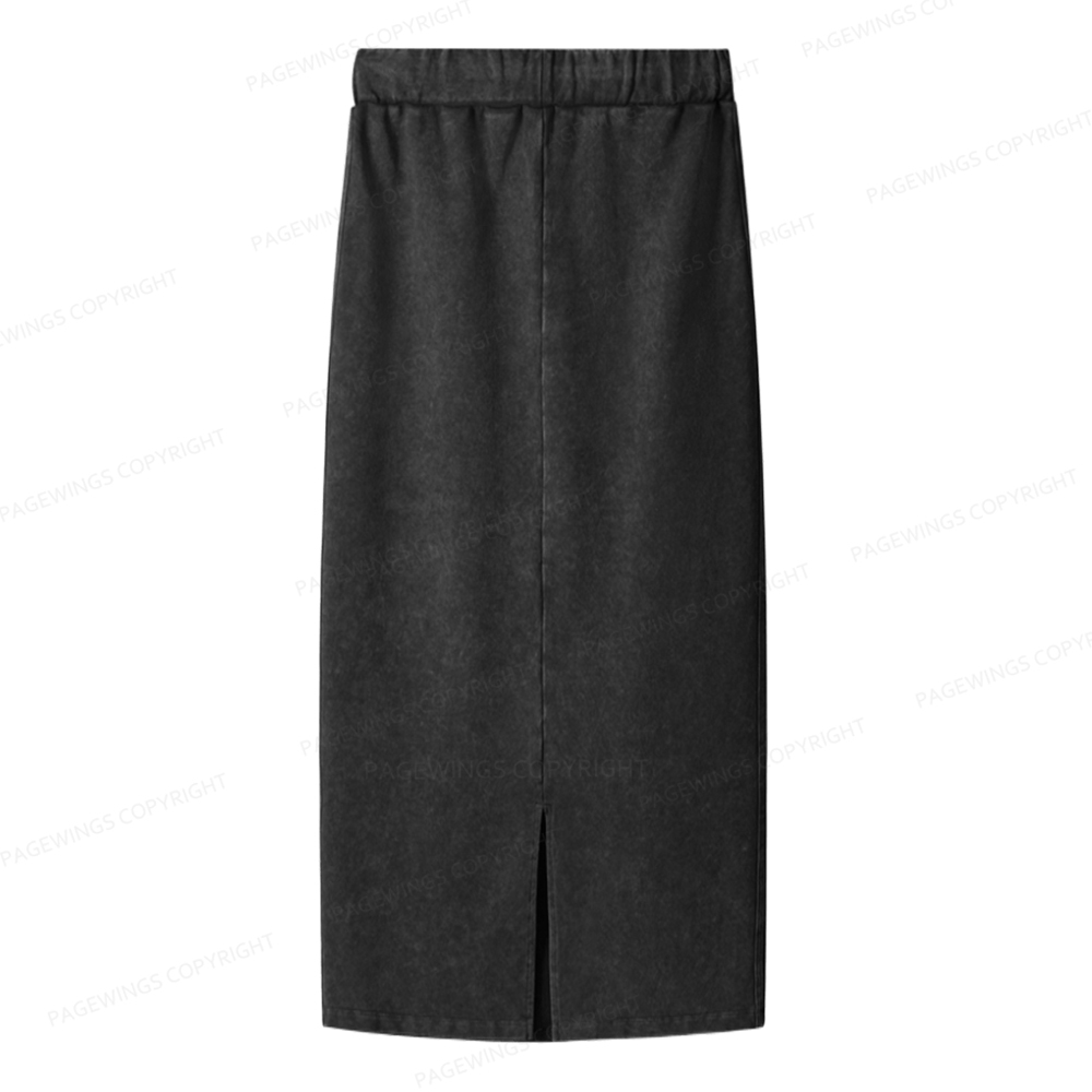 A-半身裙上架模版Pagewings I'm With The Banned Women Washed Long Skirts