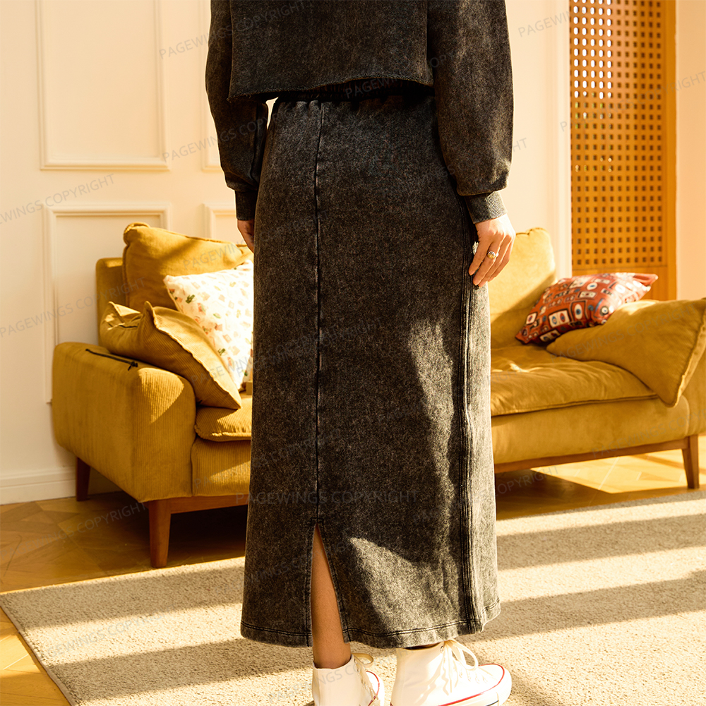 A-半身裙上架模版Pagewings I'm With The Banned Women Washed Long Skirts