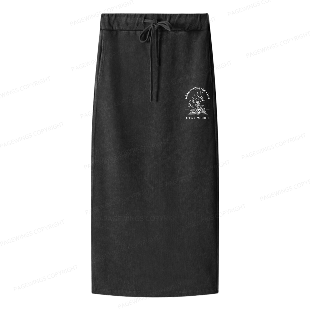 Pagewings Read Books Be Kind Stay Weird Women Washed Long Skirts