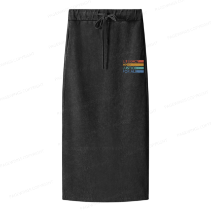Pagewings Literacy and Justice For All Women Washed Long Skirts
