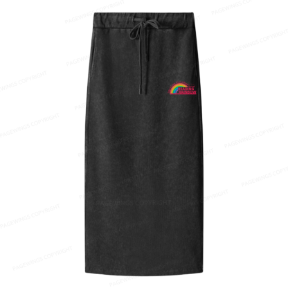 Pagewings Reading Rainbow Women Washed Long Skirts