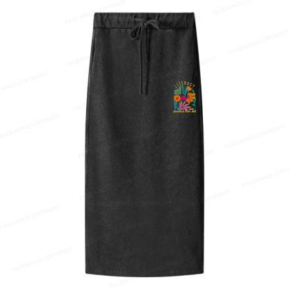 Pagewings Literacy And Justice Women Washed Long Skirts