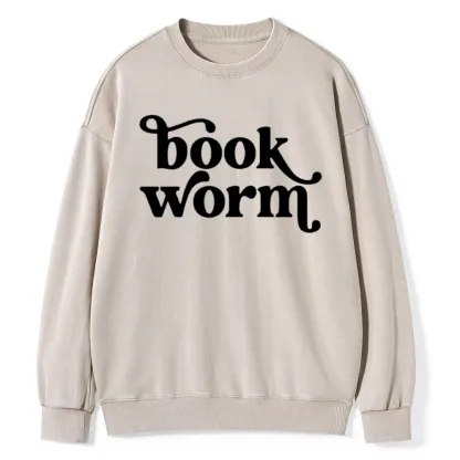 Pagewings Book Worm Unisex Washed Sweatshirt