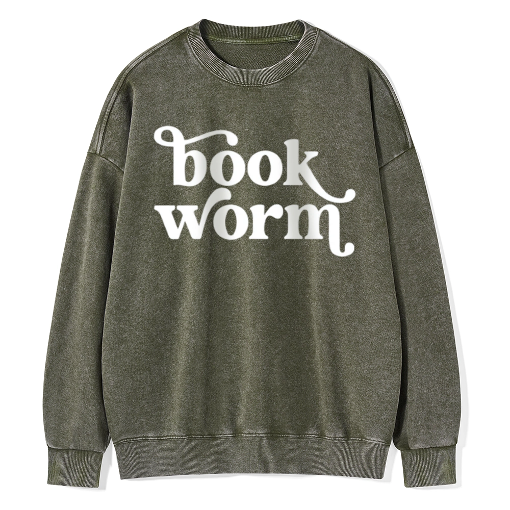 Pagewings Book Worm Unisex Washed Sweatshirt