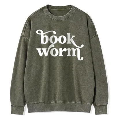 Pagewings Book Worm Unisex Washed Sweatshirt