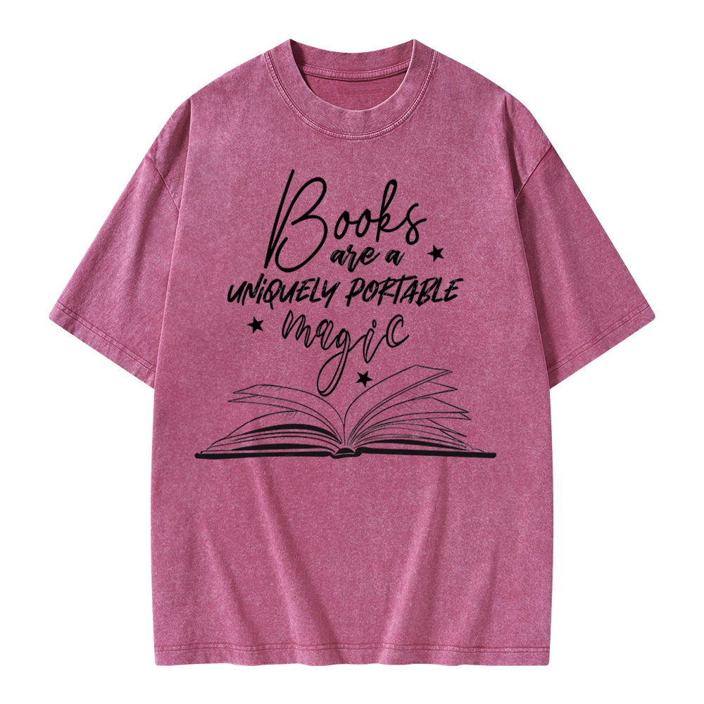 Pagewings Books Are A Uniquely Portable Magic Unisex Washed T-shirt