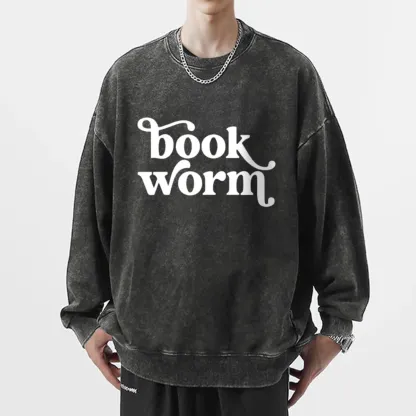 Pagewings Book Worm Unisex Washed Sweatshirt