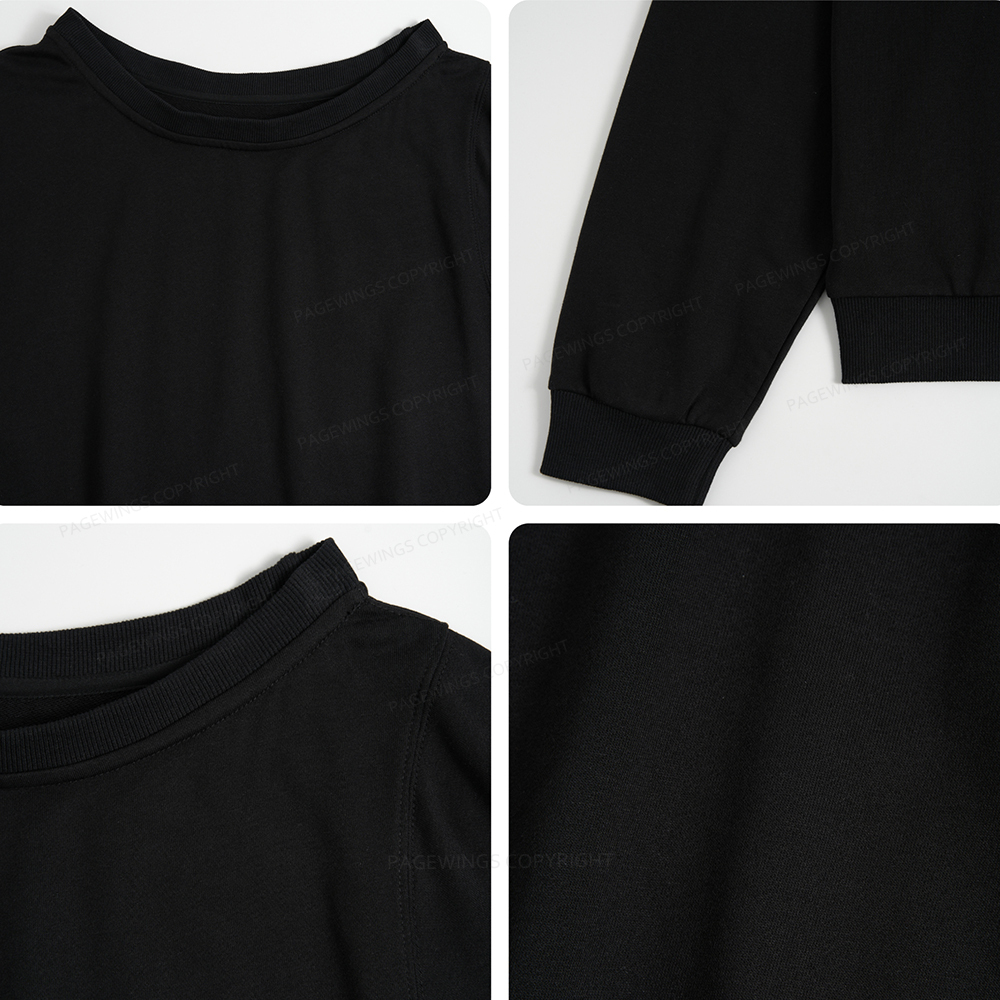 A-斜肩长袖卫衣Pagewings 文案 Women Off  Shoulder Sweatshirt