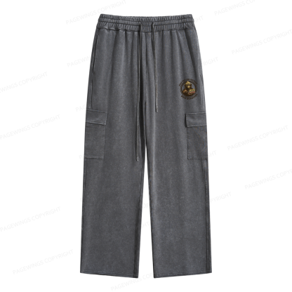 Pagewings Only You Can Prevent Book Burnings Unisex Washed Cargo Sweatpants