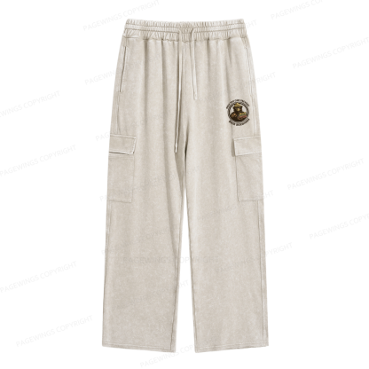 Pagewings Only You Can Prevent Book Burnings Unisex Washed Cargo Sweatpants