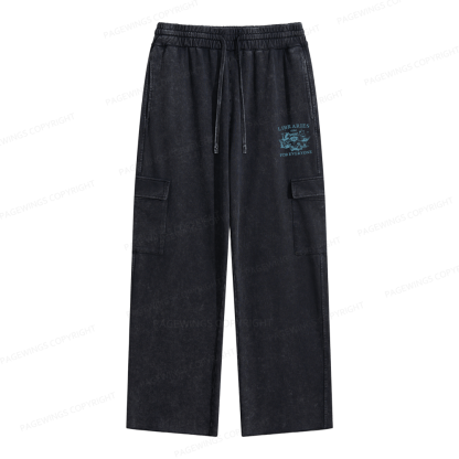 Pagewings Libraries Are For Everyone Unisex Washed Cargo Sweatpants