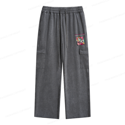 Pagewings Library Week Poster 1996 Unisex Washed Cargo Sweatpants