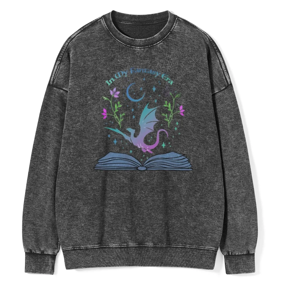 Pagewings In My Fantasy Book Era Unisex Washed Sweatshirt