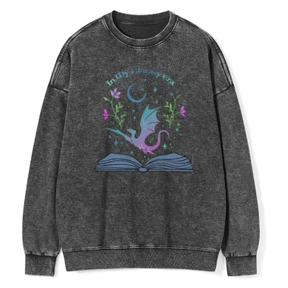 Pagewings In My Fantasy Book Era Unisex Washed Sweatshirt
