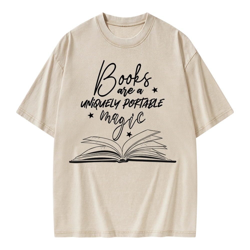 Pagewings Books Are A Uniquely Portable Magic Unisex Washed T-shirt