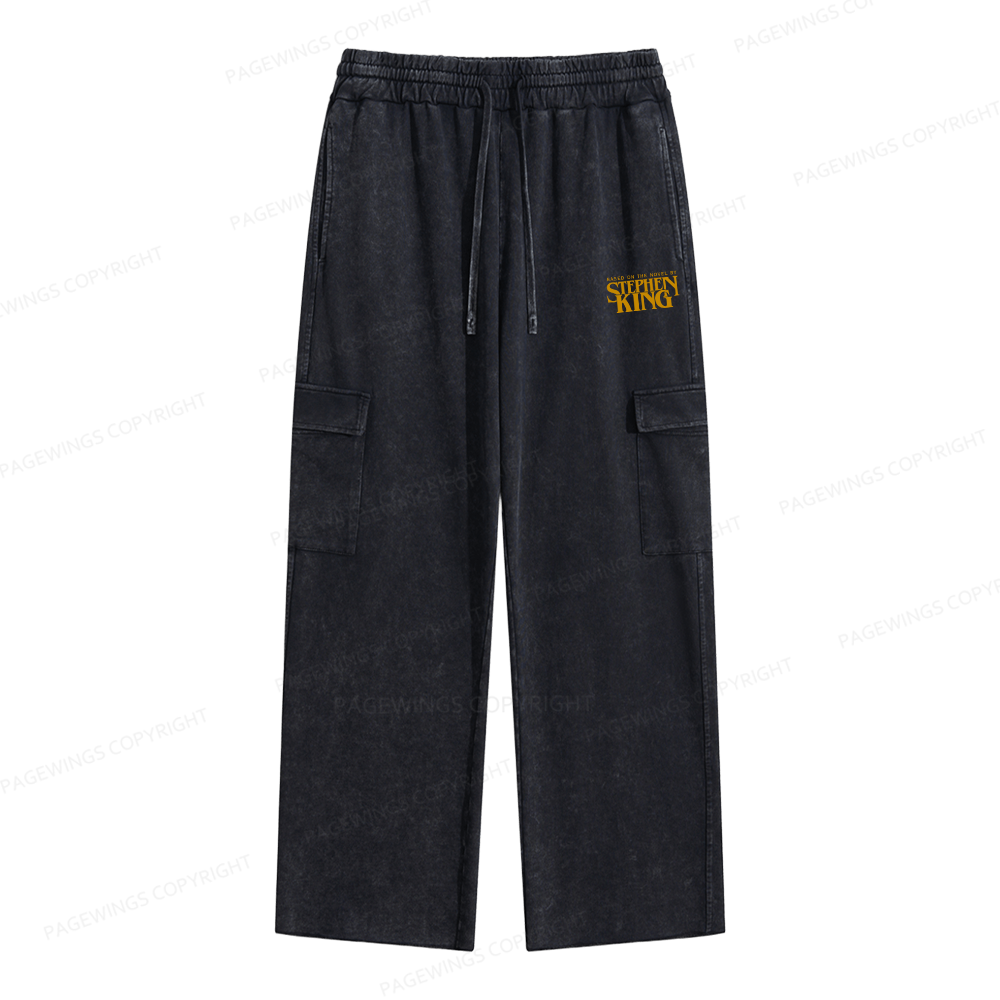 Pagewings Based On A Novel By Stephen King Unisex Washed Cargo Sweatpants
