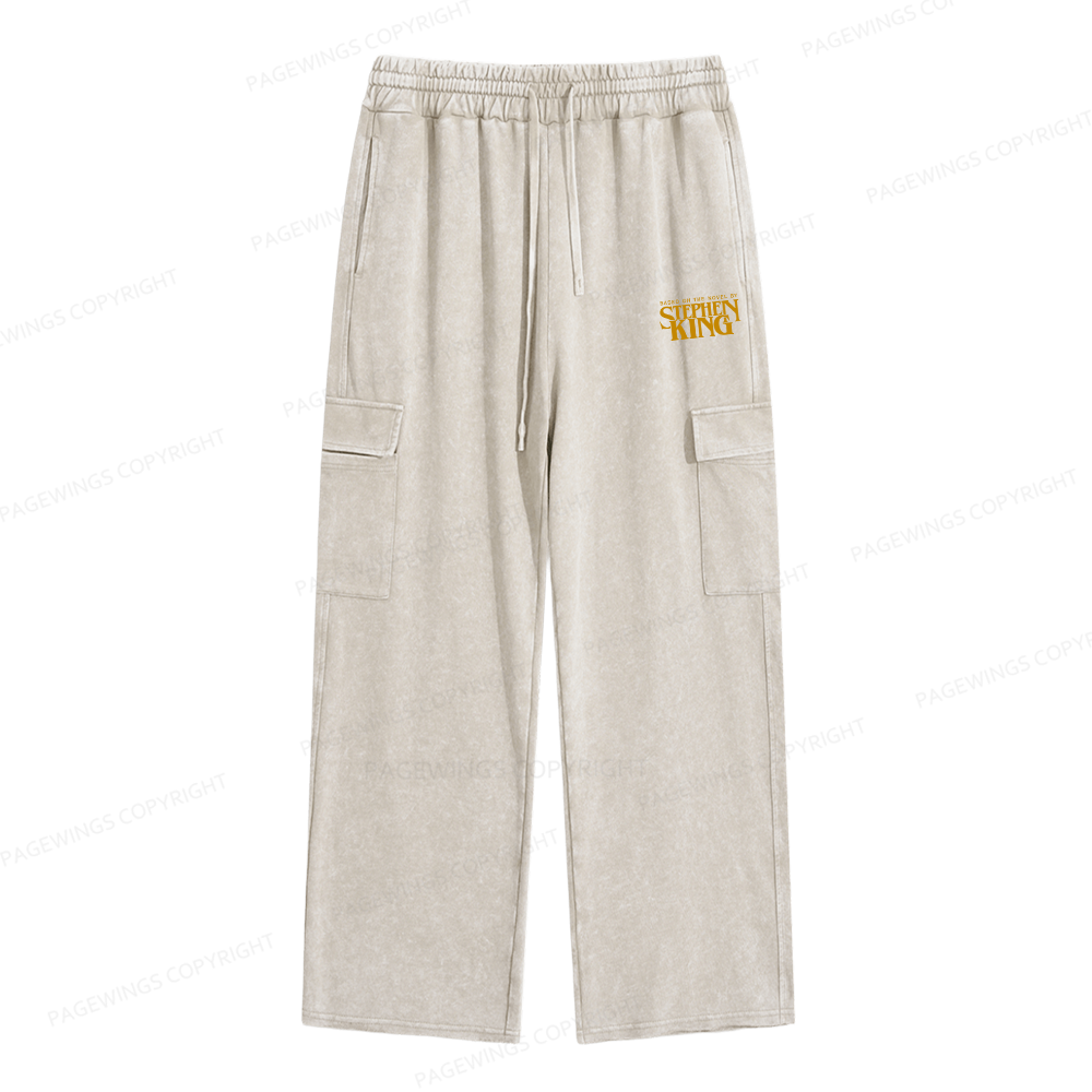Pagewings Based On A Novel By Stephen King Unisex Washed Cargo Sweatpants