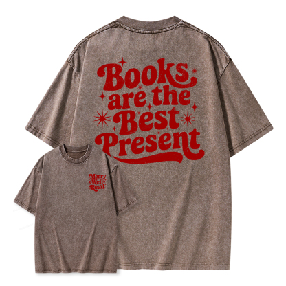 Pagewings Books are the Best Present Unisex Washed T-shirt