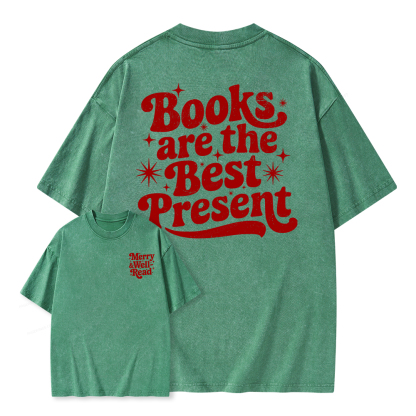 Pagewings Books are the Best Present Unisex Washed T-shirt