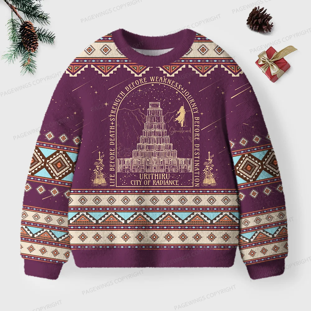 Pagewings Life Before Death Unisex Ugly Knit Sweatshirt