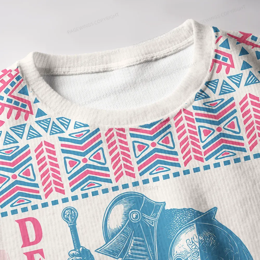 Pagewings Defend The Public Library Unisex Ugly Knit Sweatshirt