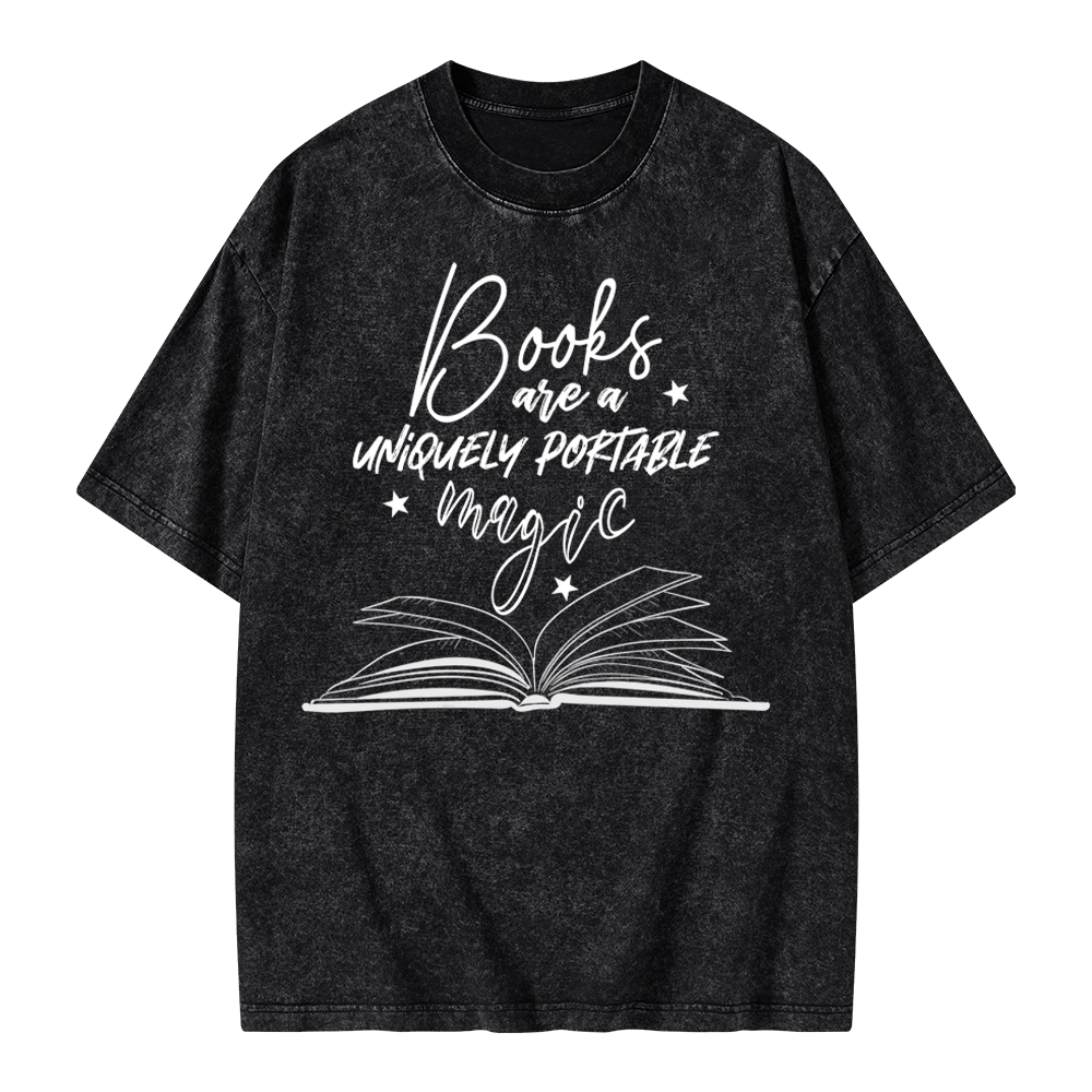 Pagewings Books Are A Uniquely Portable Magic Unisex Washed T-shirt
