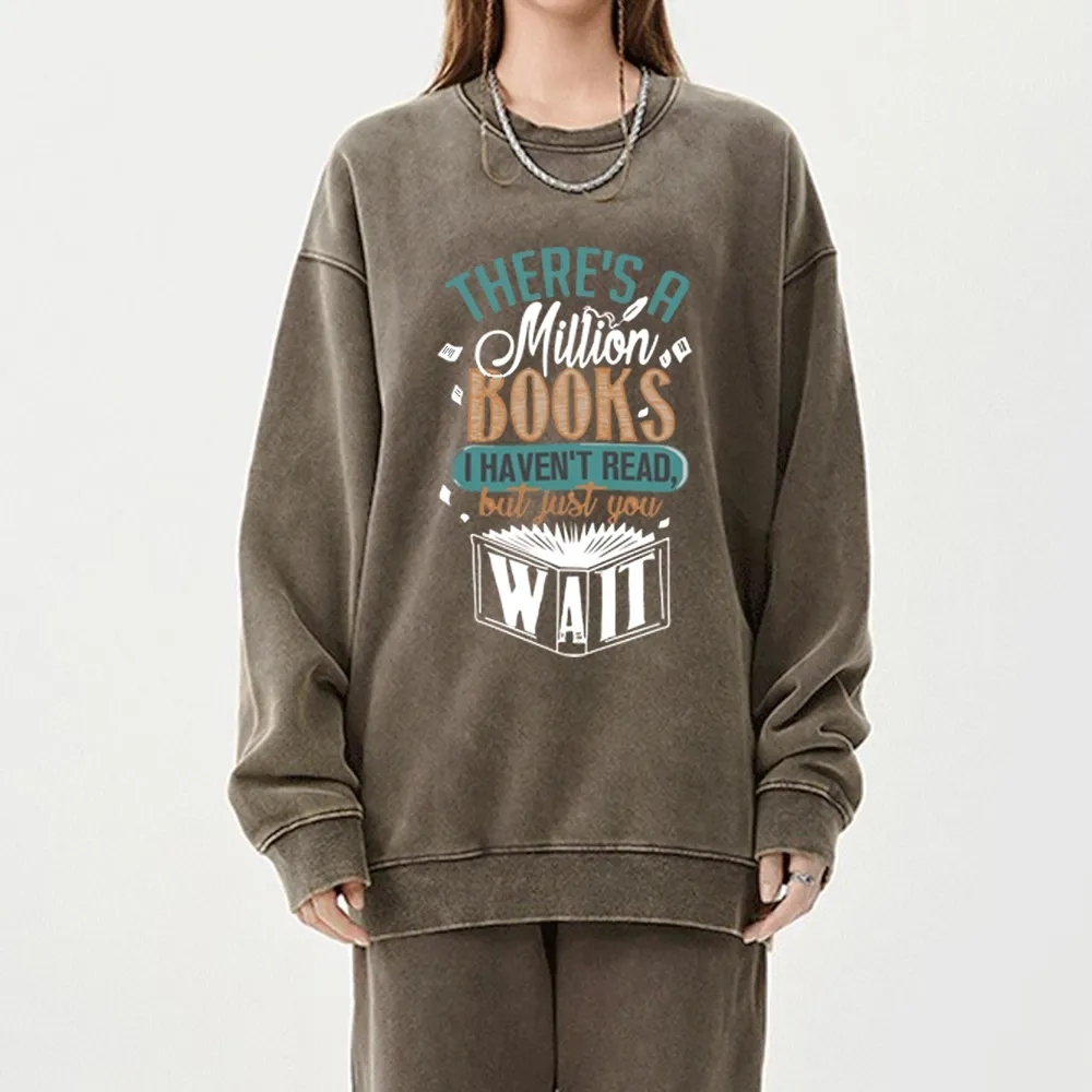 Pagewings There's A Million Books I Haven't Read Unisex Washed Sweatshirt