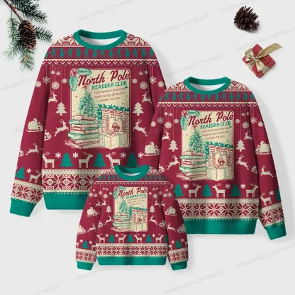 Pagewings North Pole Readers Club Unisex Ugly Knit Sweatshirt